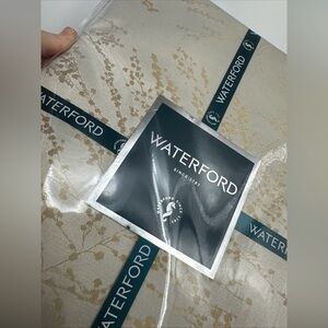 WATERFORD 70 X 84” Tablecloth Nappe Frosted Branches Ivory NEW